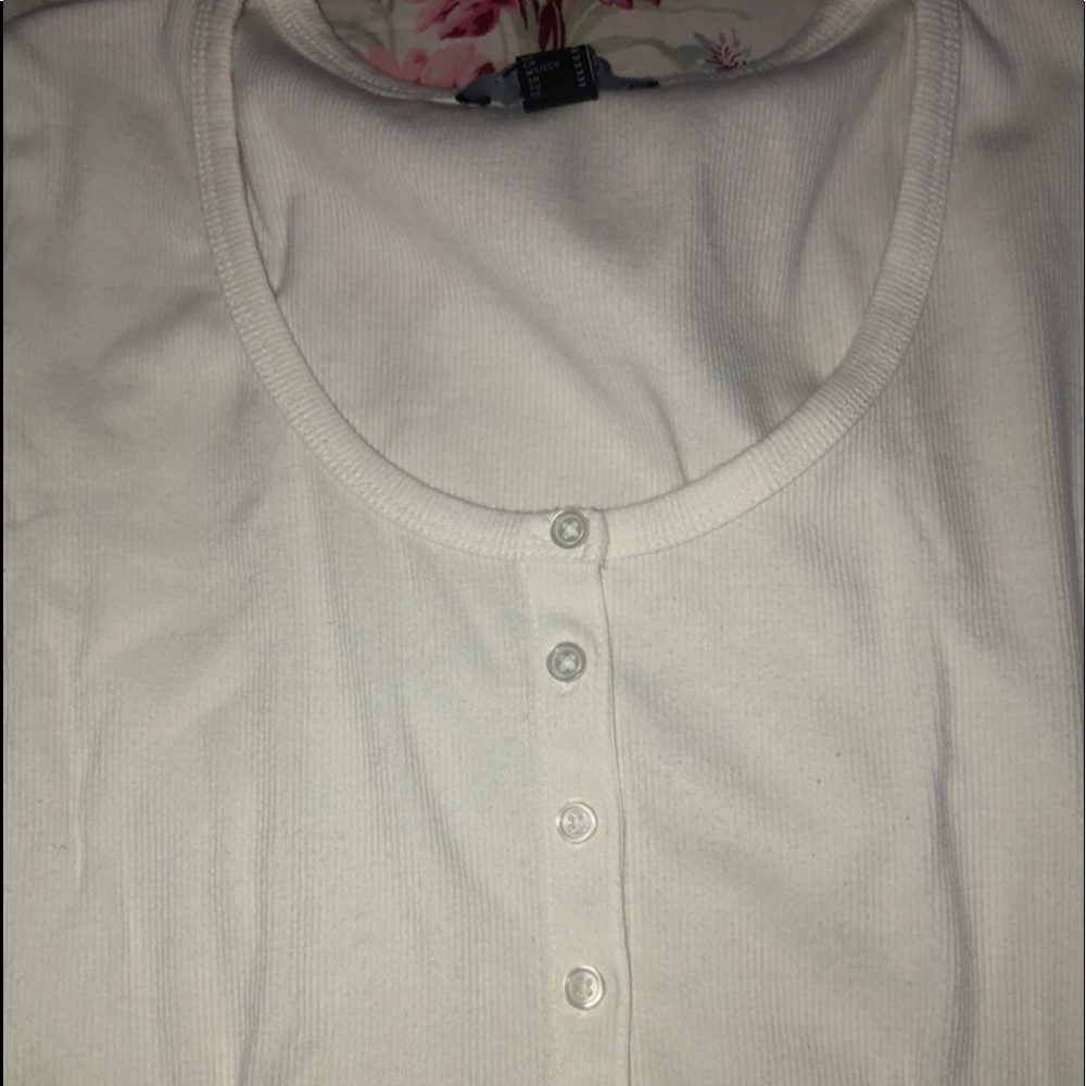 Cropped white forever 21 top